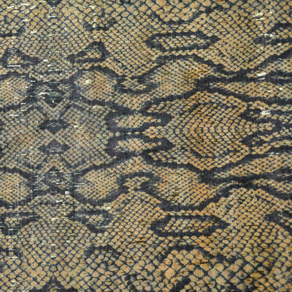 Style 1014 - Snake Print Cork Fabric