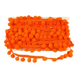 3/4" Pompom Trim by 10 yard rolls. Available in 21 colors.