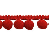 3/4" Pompom Trim by 10 yard rolls. Available in 21 colors.