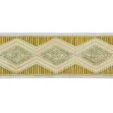 Diamond Bead 3 Inch Embroidered Tape - Silver/Gold - BR-7535-11/10