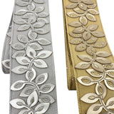 Embossed 3 Inch Floral Tape - Silver - BR-7537-11