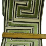 4 " Width VELVET EMBOSSED TAPE - BR-7332- 14 Green and Beige