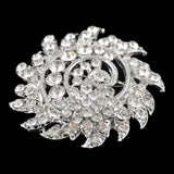 Rhinestone Brooch  - 2 1/2" wide x 2 1/2" long - BW-137