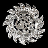 Rhinestone Brooch  - 2 1/2" wide x 2 1/2" long - BW-137