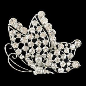 Rhinestone Brooch  - 2 1/2" wide x 2 1/2" long - BW-138