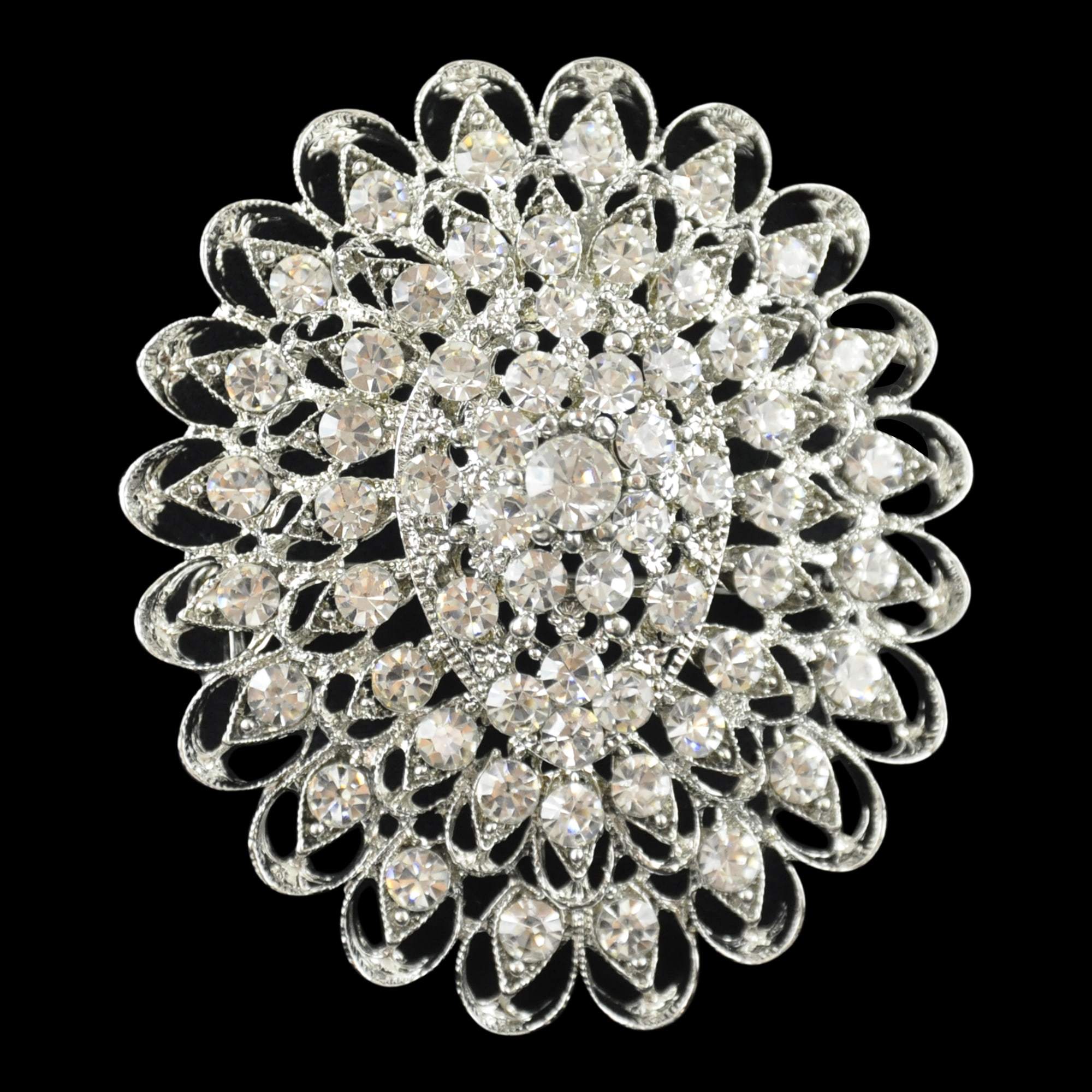 Rhinestone Brooch - 2 1/2