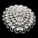 Rhinestone Brooch  - 2 1/2" wide x 2 1/2" long - BW-142